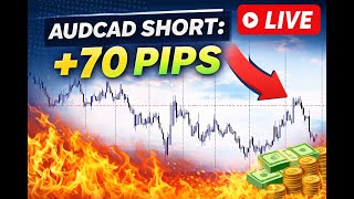 🔴 LIVE Forex Trading | AUDCAD Short Hits  80 Pips 🚀 Real-Time Analysis