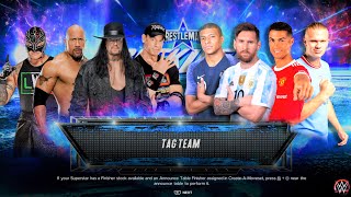 WWE vs Football: Messi Ronaldo Haaland Mbappe | WWE 2K23 | Ultra Realistic Graphics [RTX 4090] [4K] screenshot 4