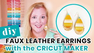 How to Make Faux Leather Fall Leaf Earrings - Amy Romeu