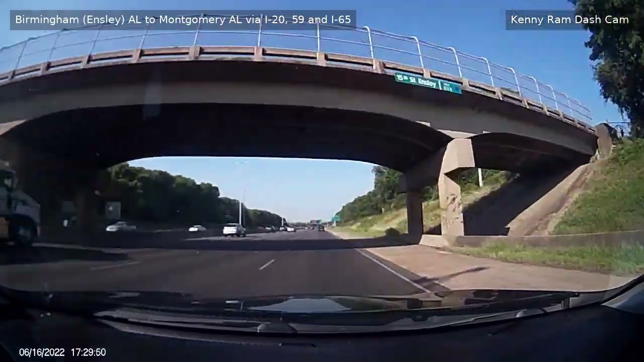 Exploring Alabama's Highways: Driving from Birmingham to Montgomery on I-20, I-59, and I-65