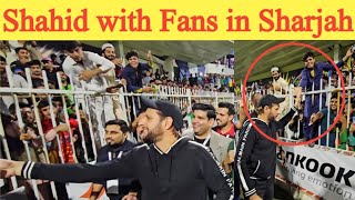 Shahid Khan Afridi with Fans in Sharjah Cricket Stadium | Superfix championship trophy