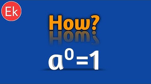 Mathematics || The Proof of a⁰=1.||