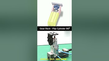 Gear Rack Flip Cylinder 90º  #mechanism #3ddesign #automation #engineering #mechanic #mechanical