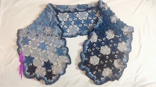 Crochet Snowflake Wrap Shawl (Free Tutorial)