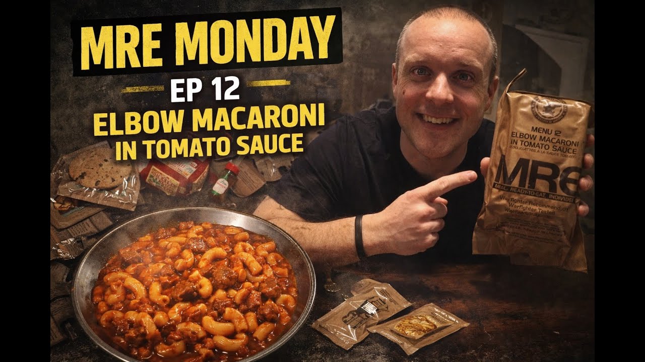 MRE Monday Ep 12   Elbow Macaroni in Tomato Sauce