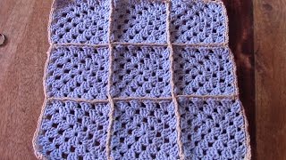 Haken - tutorial #284: grannies verbinden: lossen & vasten