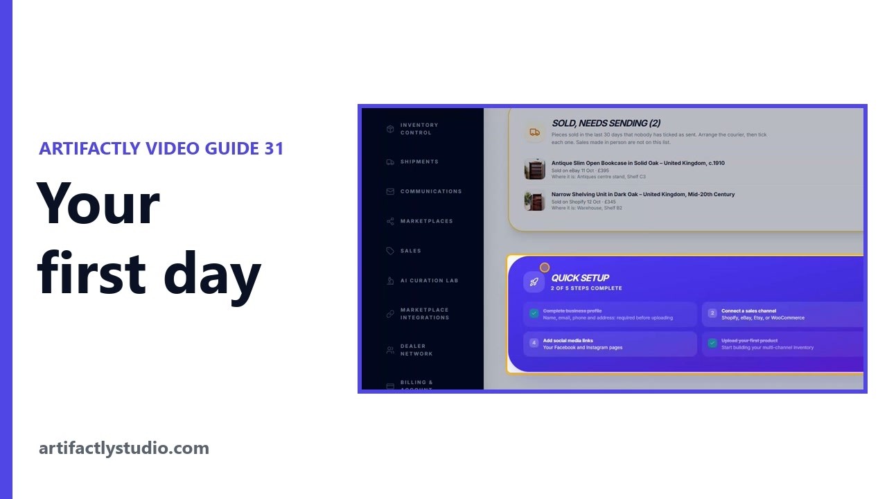 Video guide: Your first day: sign up and list your first piece