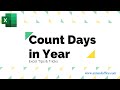 Count number of days in year from the given date in Excel