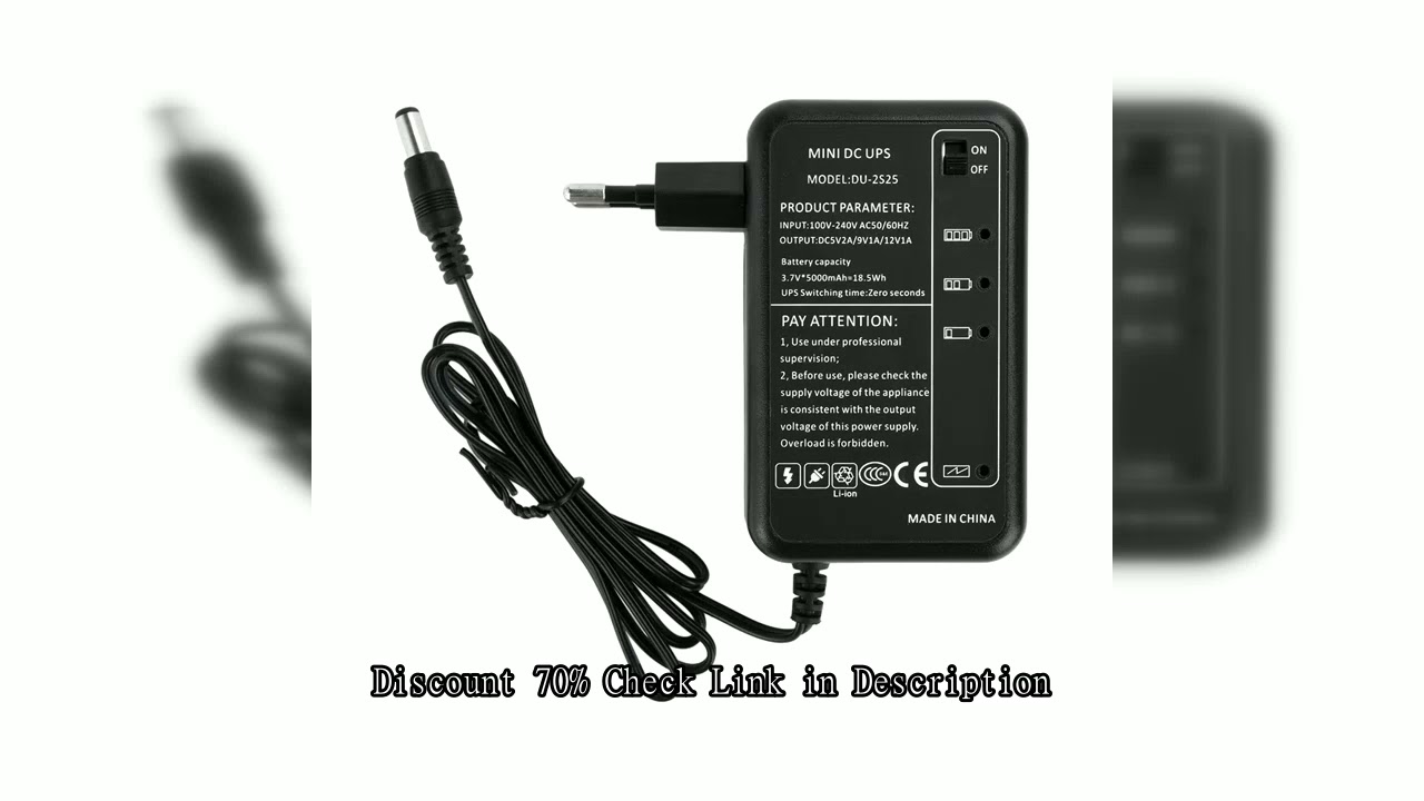 Portable Mini UPS AC 100-240V to DC 5V 9V 12V For Modem CCTV Camera Wi-Fi Router Amplifier LED Strip