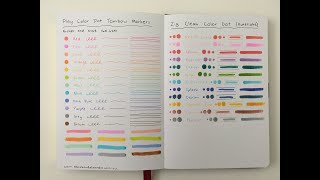 Dot Markers Comparison: Tombow Play Color Dot Versus Zig Kuretake