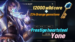 Wild Rift 12000 wild core+234 Orange gemstone -Prestige heartsteel Yone gameplay