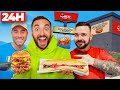 MANGIO SOLO nei FAST FOOD degli YOUTUBERS per 24H!