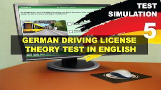Driving License Germany Theory Exam in English Test Simulation 5 All Questions Explained in English