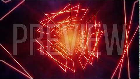 Retro Shining Red Grid Tunnel in Space (Animated Background)