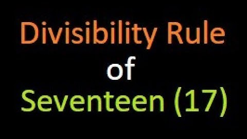 Divisibility Rule of 17 | Check divisibility by 17 | Bank PO | IBPS | SSC