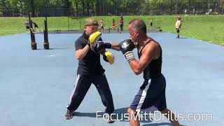 Pad Work Combo 68 & Tutorial Kickboxing MMA Muay Thai Focus Mitt Drills