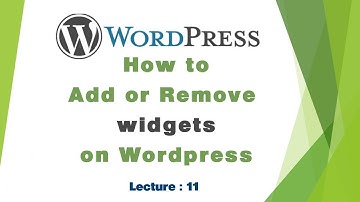 How to add or remove widgets on wordpress | Complete Wordpress tutorial in Hindi and Urdu