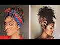 CURLY HAIR TUTORIAL COMPILATION - HEAD WRAPS & SCARF 2020