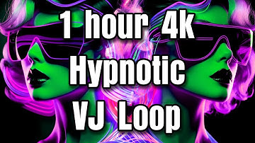 1-Hour 4K Hypnotic VJ Loop - Trippy Visuals for DJs, Raves & Festivals