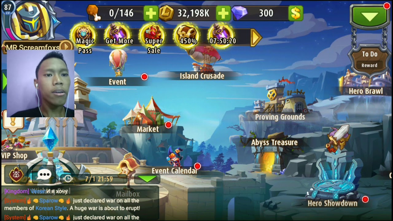 ISLAND CRUSADE, ABYSS TREASURE, PROVING GROUNDS, HERO SHOWDOWN, CRYSTAL DUNGEON - MAGIC RUSH HEROES