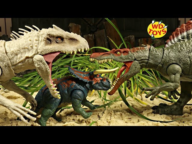 The UNKNOWN BATTLE of The Indominus Rex Sisters in Jurassic World -  #flexispot 