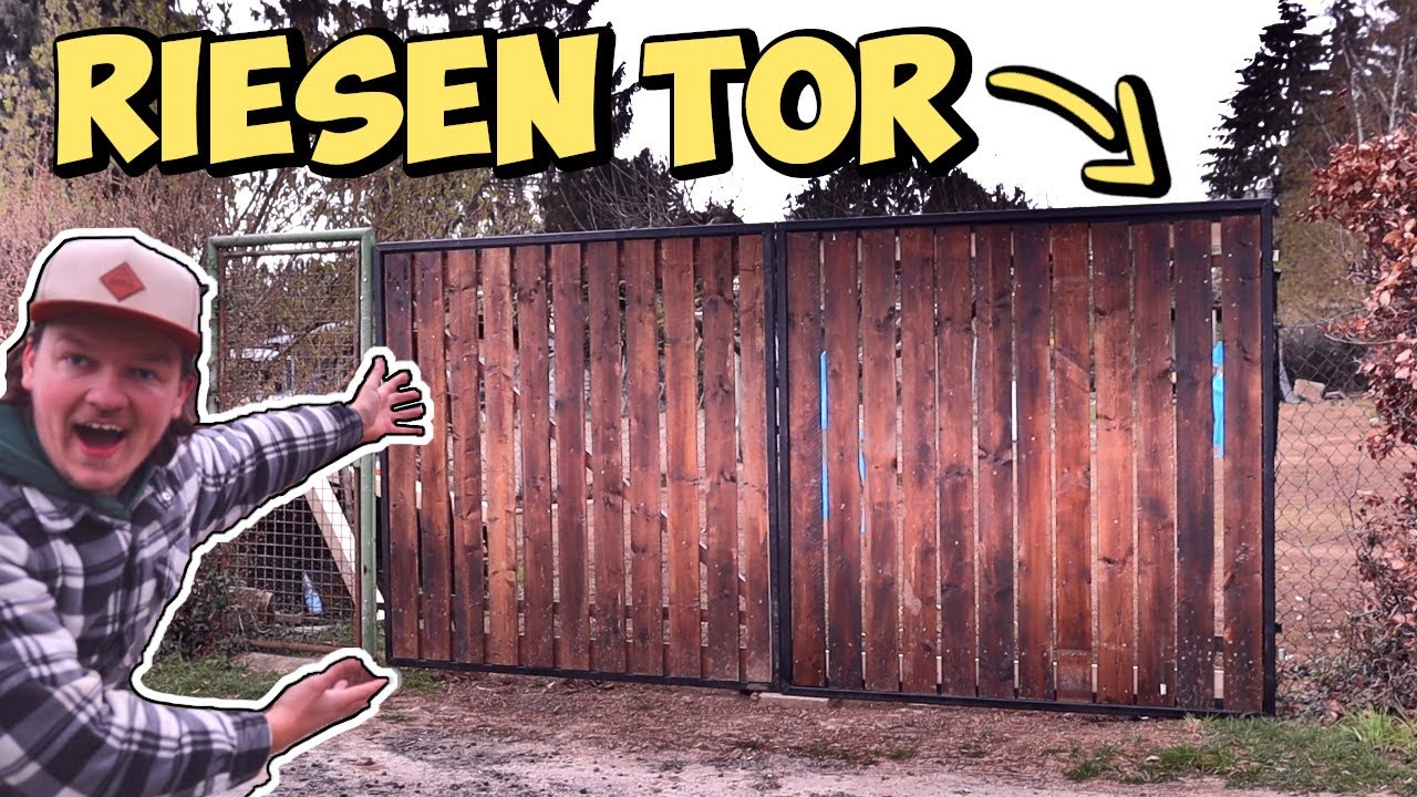 GARTENTOR selber BAUEN aus STAHL und HOLZ GARTENUMBAU YouTube