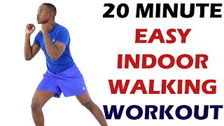 Easy Indoor Walking Workout\/ 20 Minute Walking Exercise for Weight Loss