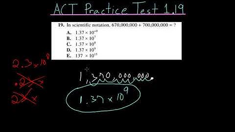ACT Practice Test 1.19: Scientific Notation