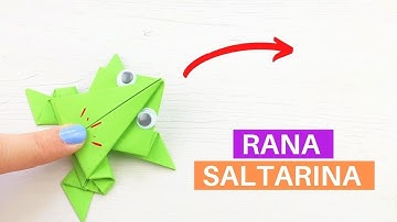 🐸 Cómo hacer una rana de papel saltarina con origami ¡Fácil!
