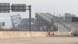 Live from the scene of the Francis Scott Key Bridge collapse in Baltimore after major ship collision