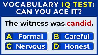 Only High-Level Vocabulary Experts Can Ace All 30 Questions | Synonym Quiz Challenge #7
