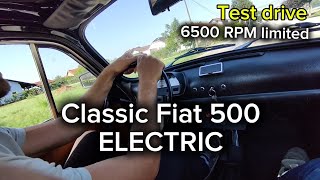 Classic Fiat 500 - 6500 RPM limited#evconversion #classiccar #fiat500 #fiat126p #italy 