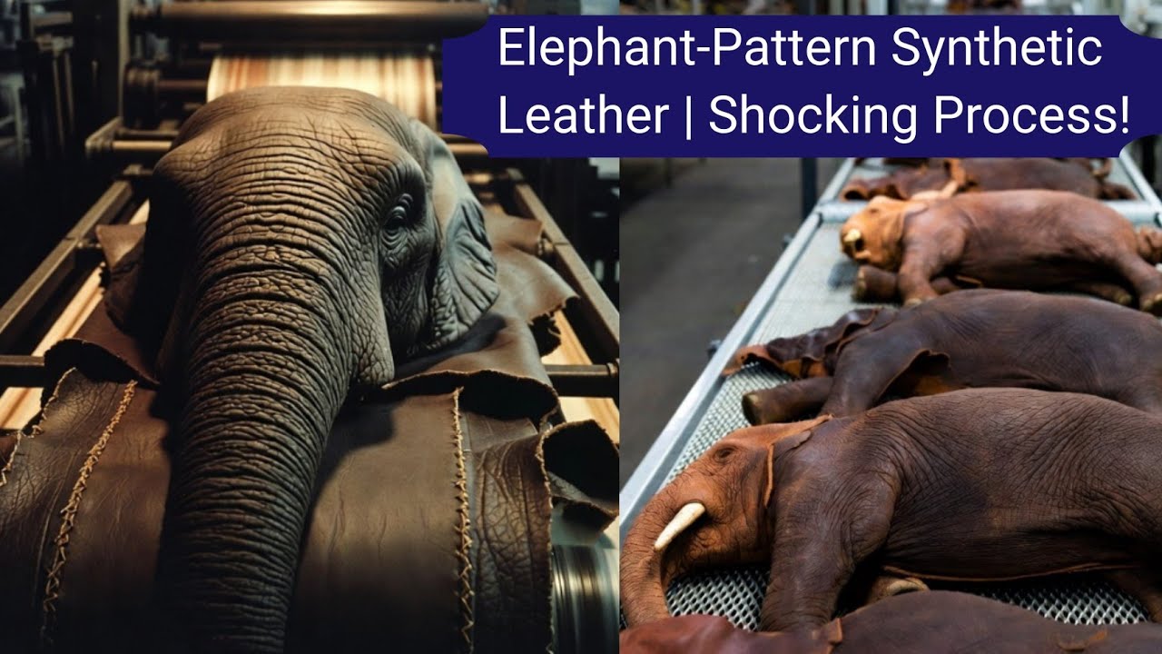 Inside the Factory: Elephant-Pattern Synthetic Leather | Shocking Process!