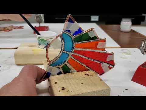 How to use hobby came pretinned wire and silverware in your stained glass 