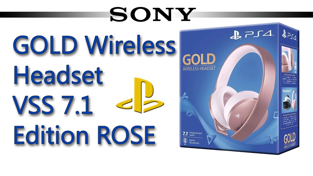 Auriculares Sony Gold Wireless 7.1 PS4