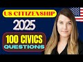 2025 Official 100 Civics Exam Questions I U.S. Citizenship Test, Ciudadania Americana 2025 I uscis