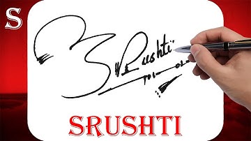 Srushti Name Signature Style | S Signature Style | Signature Style of My Name Srushti