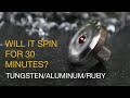 Machining a 30minute spinning top from tungsten and aluminum  plier spinning tops