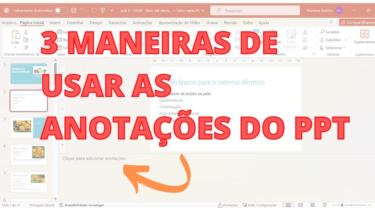 3 MANEIRAS DE USAR O RECURSO DE "ANOTAÇÕES" DO PPT - YouTube