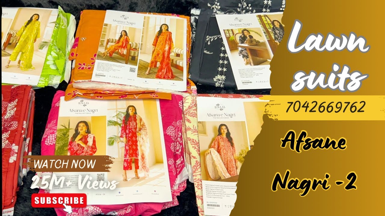 Lawn suits afsane nagri part-2 | Best fabric guarantee | okhla Jamia nagar #youtube #video #suit 