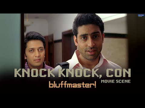 Knock Knock, Con | Bluffmaster | Movie Scene | Abhishek Bachchan, Riteish Deshmukh | Rohan Sippy