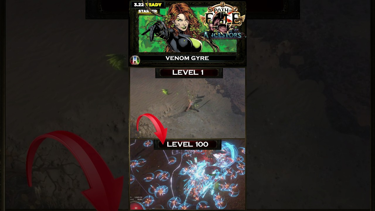 [POE 3.22] Venom Gyre From ZERO to HERO - Poe Builds #shorts #pathofexile #poebuilds #poe