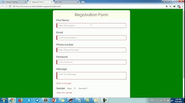 AngularJS | How to validation form with AngularJS?