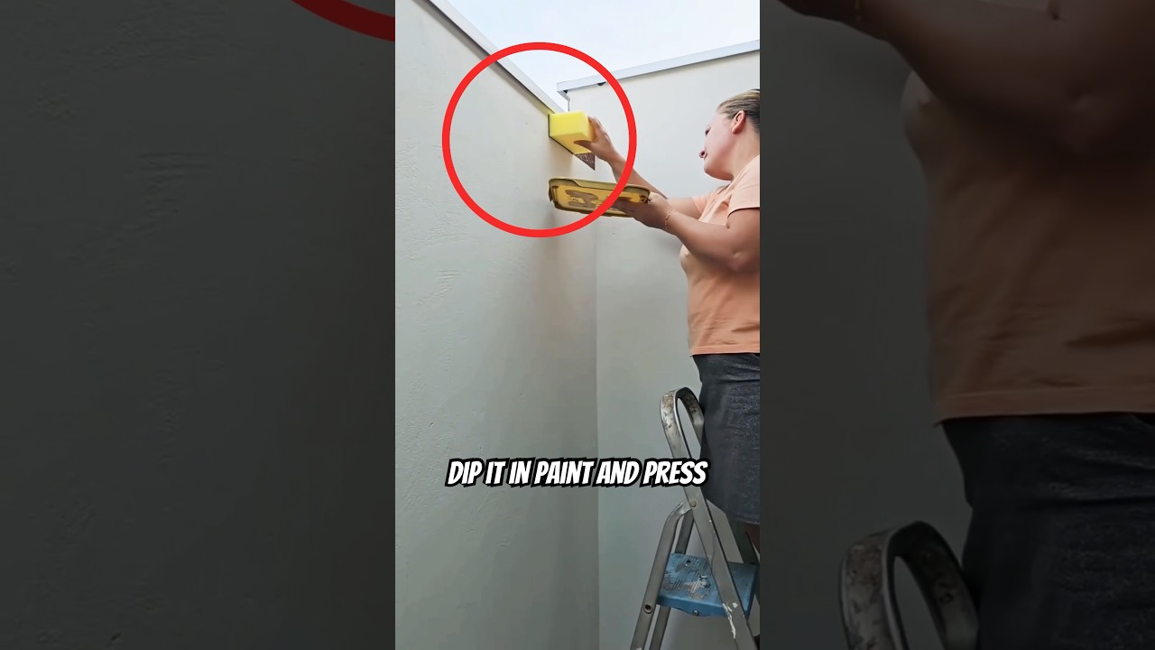 Genius brick design idea with sponge! (@diy.by.us88)