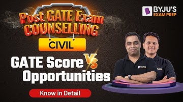 Post GATE Exam Counselling | CE | GATE Score vs Opportunities | BYJU
