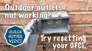 dad resets outdoor gfci outlets