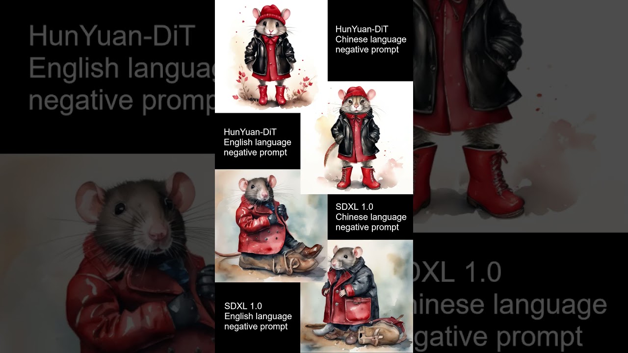 HunYuan vs SDXL 1.0 base #stablediffusion #sdxl #shorts