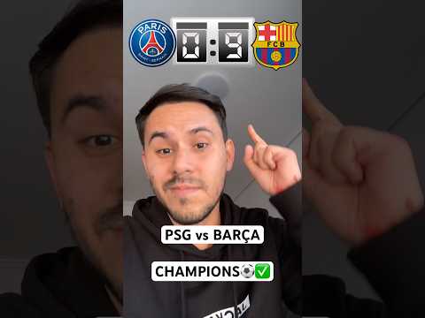 RESULTADO PSG vs BARCELONA en CHAMPIONS ✅🔥 #champions #futbol #viral #psg #barça