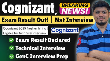 🔥Cognizant GenC Exam Result Declared | Cognizant GenC Technical Interview Experience | Interview QS