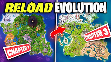 Fortnite Map Evolution - Reload Chapter 1-4 Map Concepts!